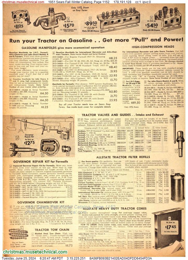 1951 Sears Fall Winter Catalog, Page 1152