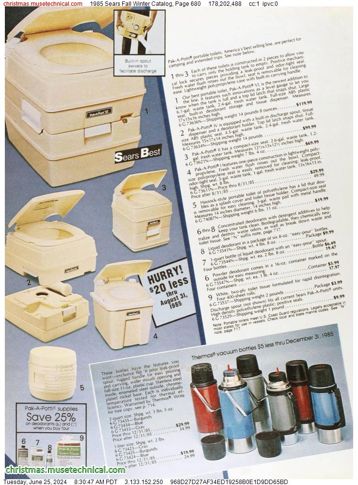 1985 Sears Fall Winter Catalog, Page 680