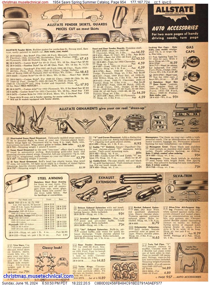1954 Sears Spring Summer Catalog, Page 954