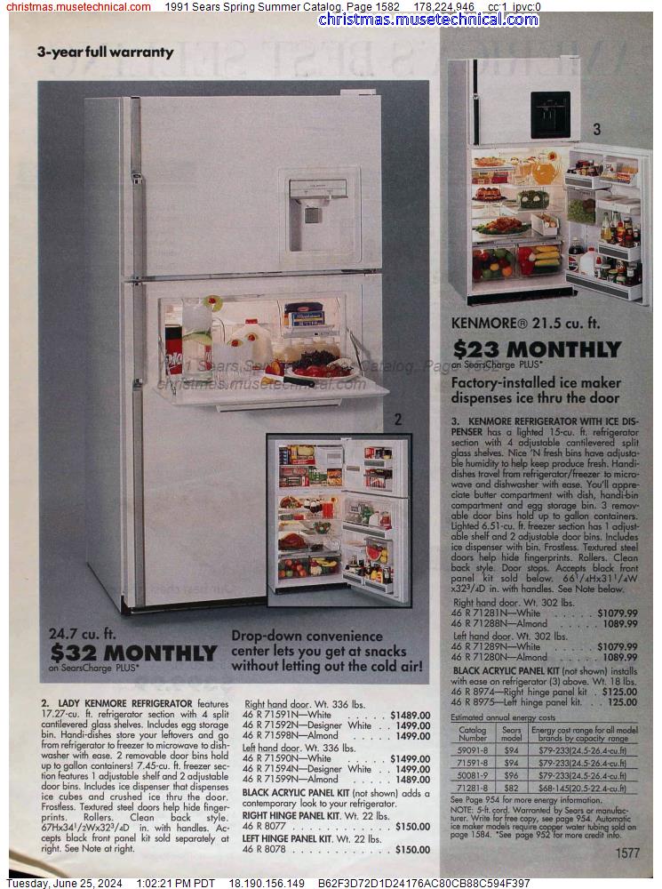 1991 Sears Spring Summer Catalog, Page 1582
