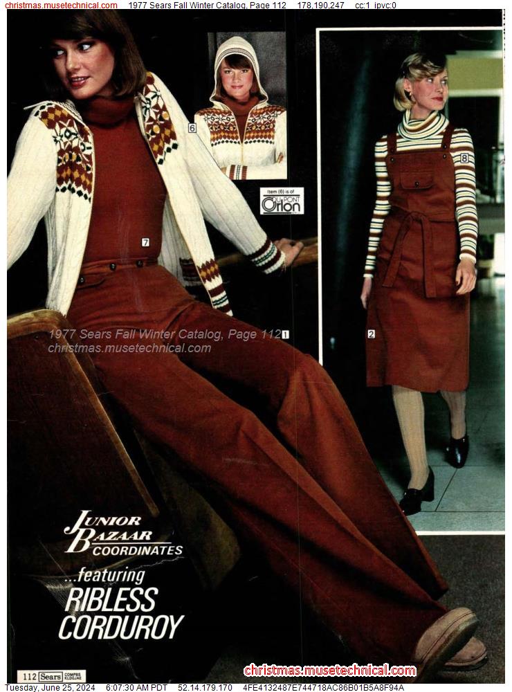 1977 Sears Fall Winter Catalog, Page 112