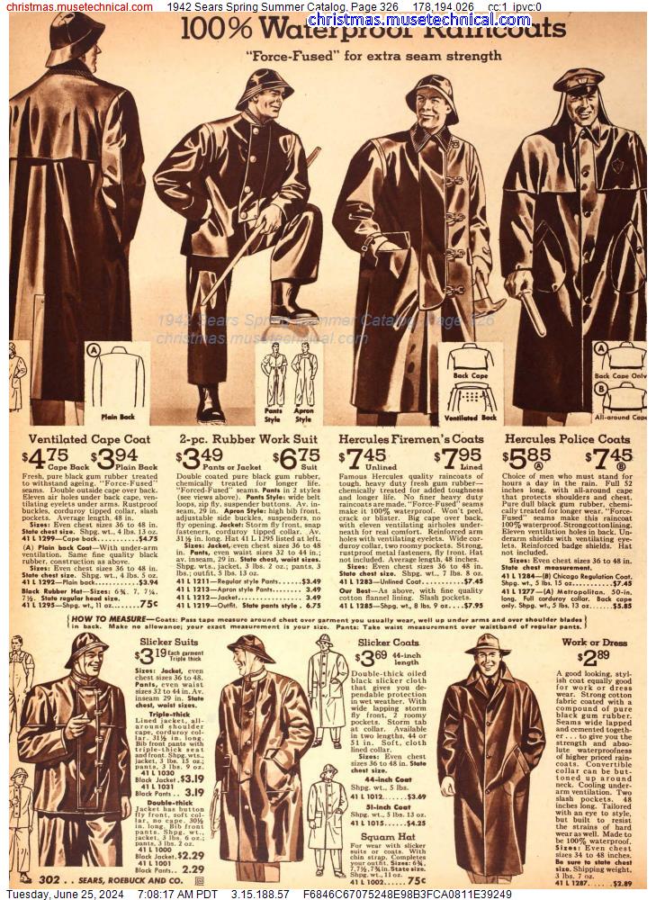 1942 Sears Spring Summer Catalog, Page 326
