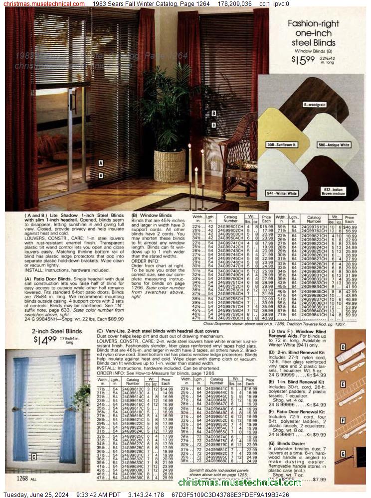 1983 Sears Fall Winter Catalog, Page 1264