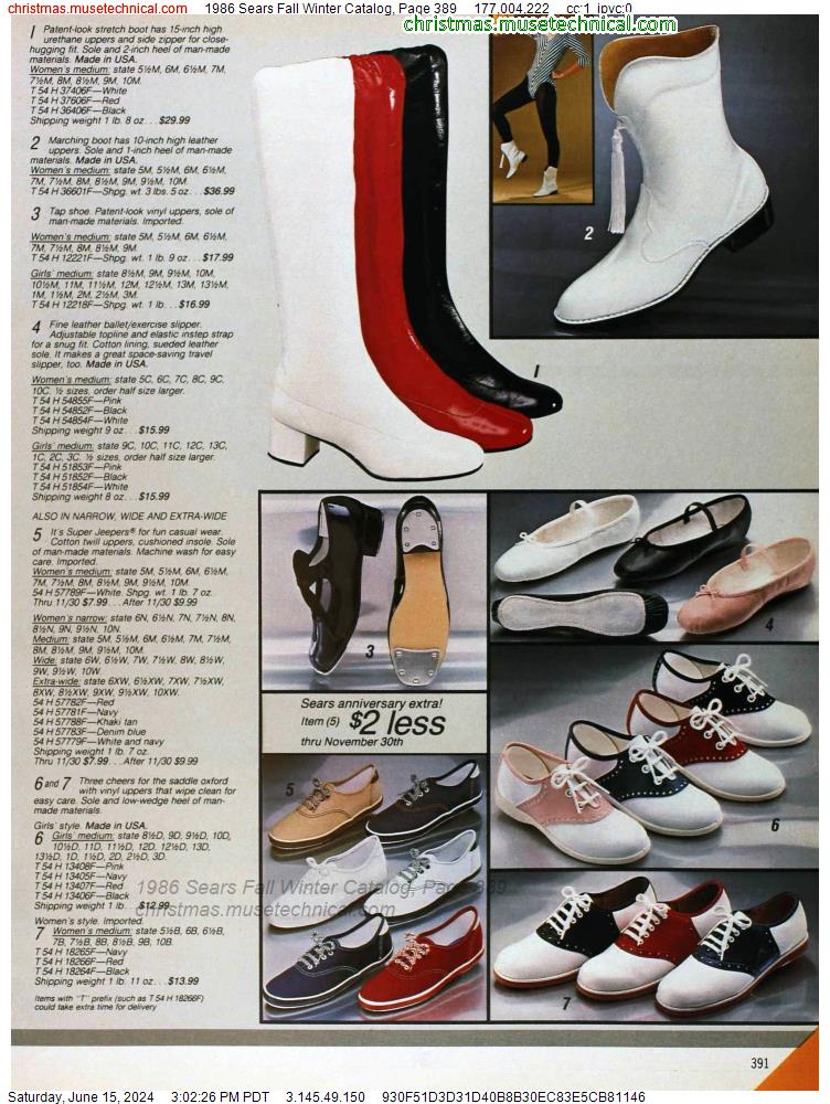 1986 Sears Fall Winter Catalog, Page 389