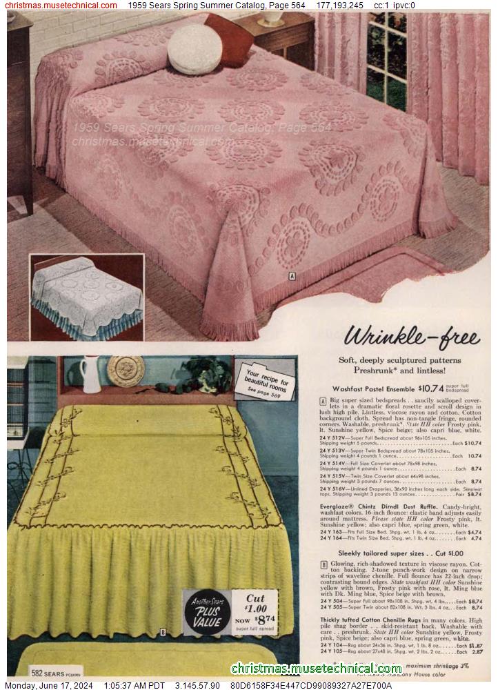 1959 Sears Spring Summer Catalog, Page 564