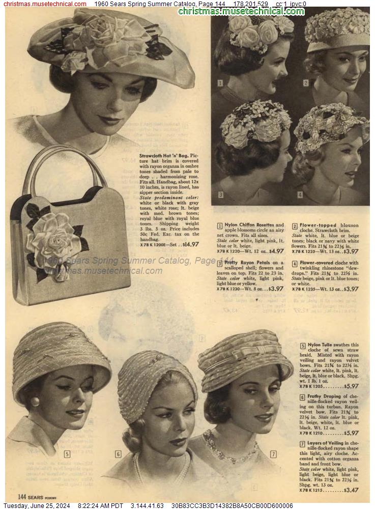 1960 Sears Spring Summer Catalog, Page 144