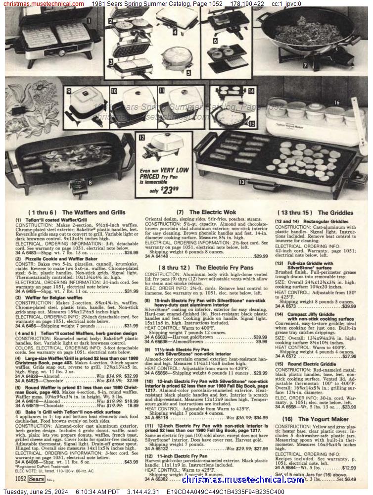 1981 Sears Spring Summer Catalog, Page 1052