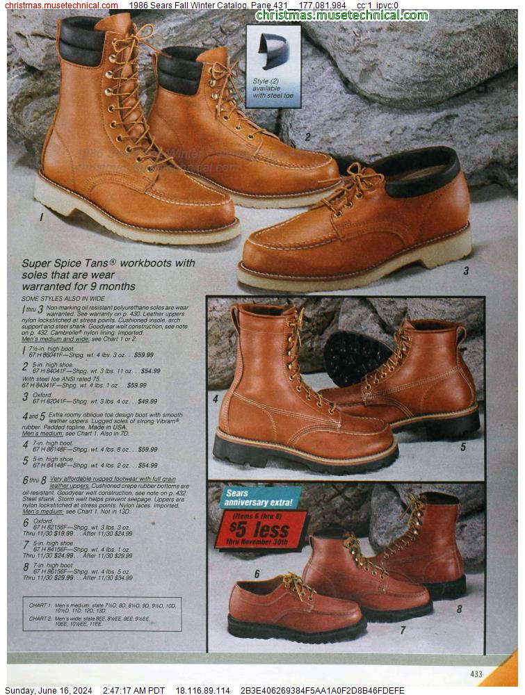 1986 Sears Fall Winter Catalog, Page 431