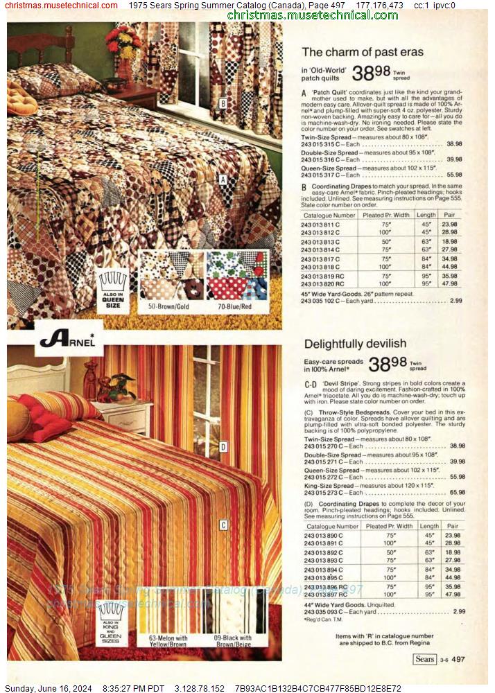 1975 Sears Spring Summer Catalog (Canada), Page 497