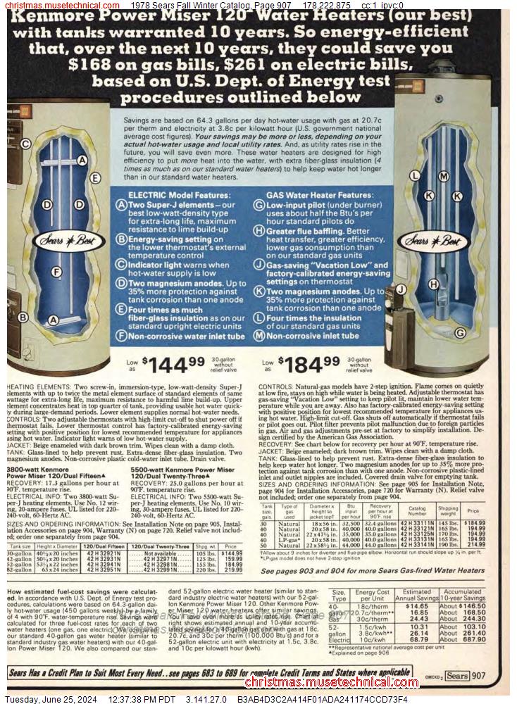 1978 Sears Fall Winter Catalog, Page 907