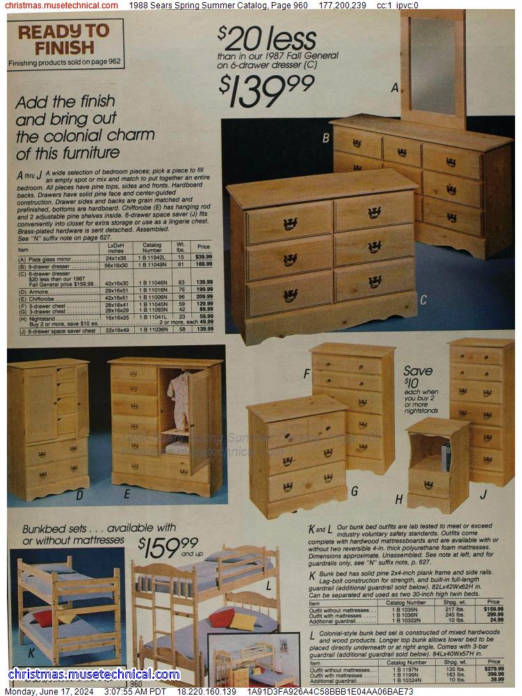 1988 Sears Spring Summer Catalog, Page 960