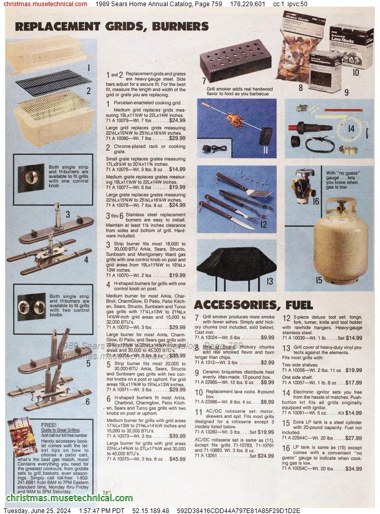 1989 Sears Home Annual Catalog, Page 759