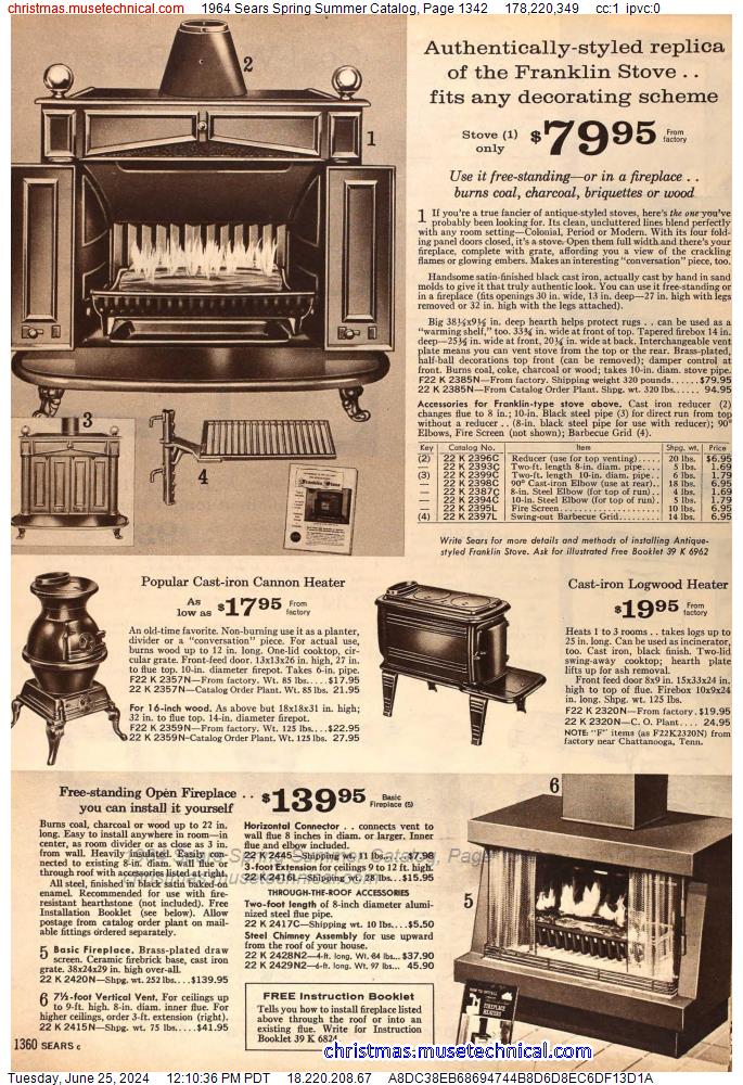 1964 Sears Spring Summer Catalog, Page 1342