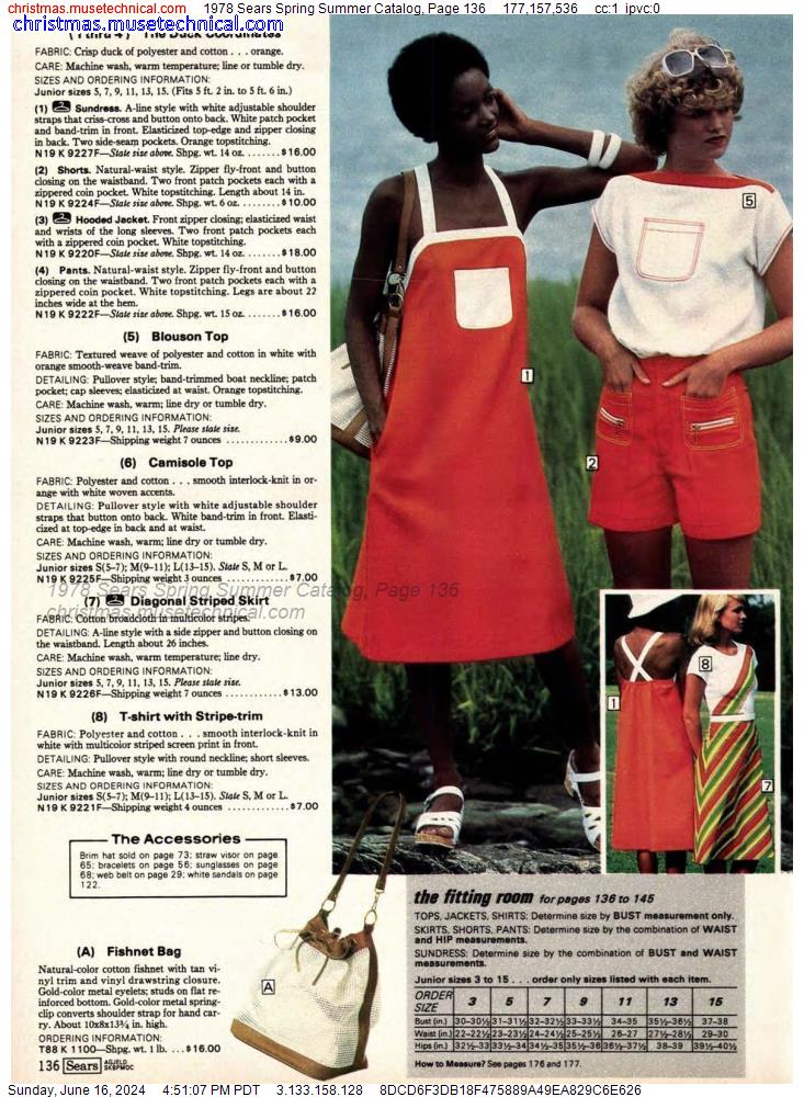 1978 Sears Spring Summer Catalog, Page 136