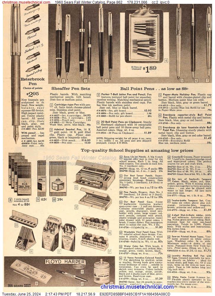 1960 Sears Fall Winter Catalog, Page 862