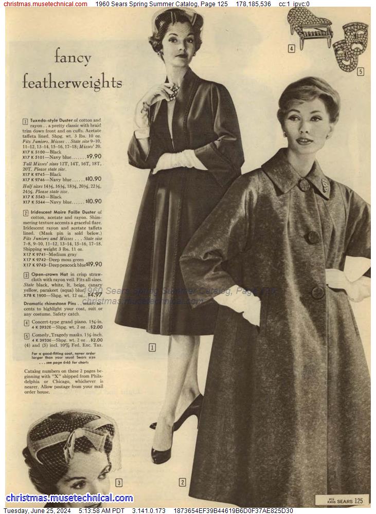 1960 Sears Spring Summer Catalog, Page 125