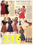 1940 Sears Fall Winter Catalog, Page 315