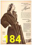 1952 Sears Fall Winter Catalog, Page 184