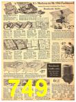 1940 Sears Fall Winter Catalog, Page 749