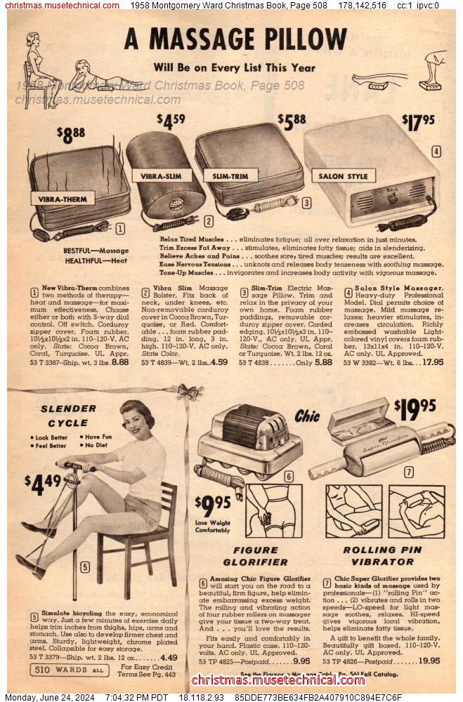 1958 Montgomery Ward Christmas Book, Page 508