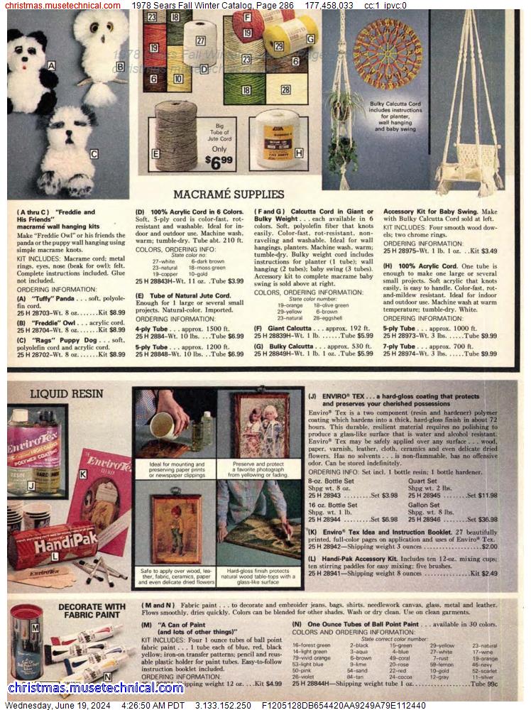 1978 Sears Fall Winter Catalog, Page 286
