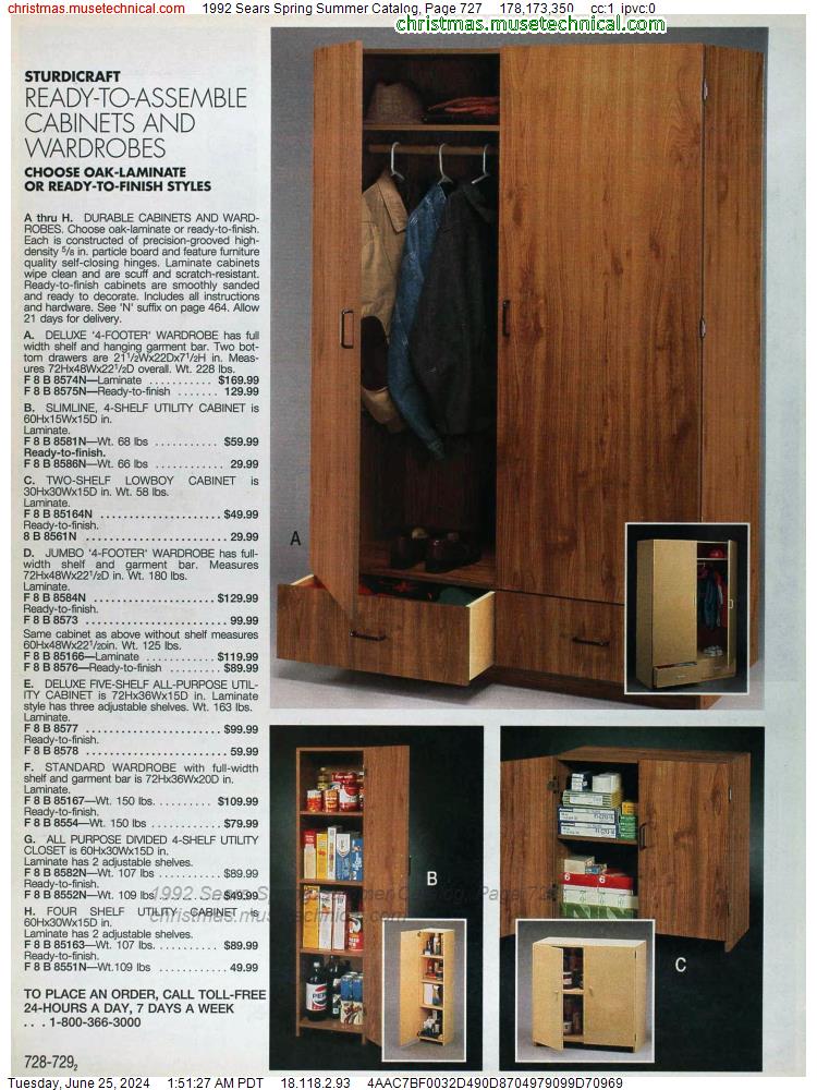 1992 Sears Spring Summer Catalog, Page 727