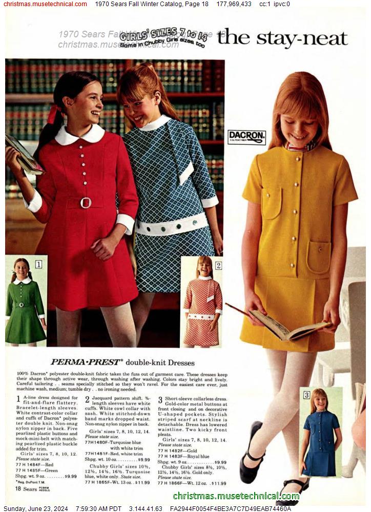 1970 Sears Fall Winter Catalog, Page 18