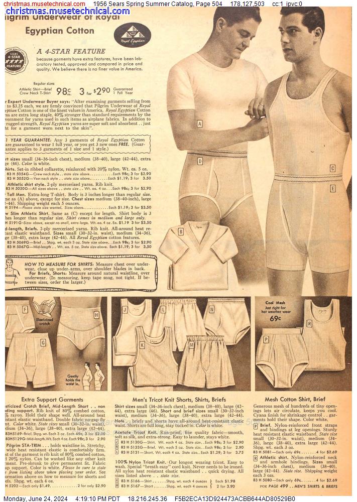 1956 Sears Spring Summer Catalog, Page 504