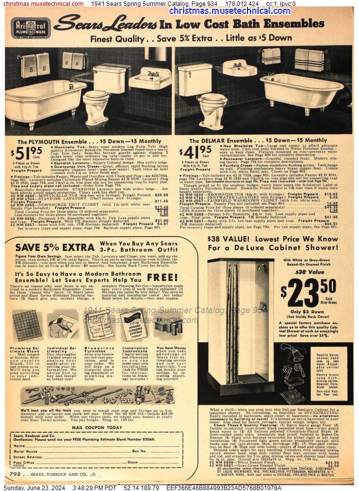 1941 Sears Spring Summer Catalog, Page 934