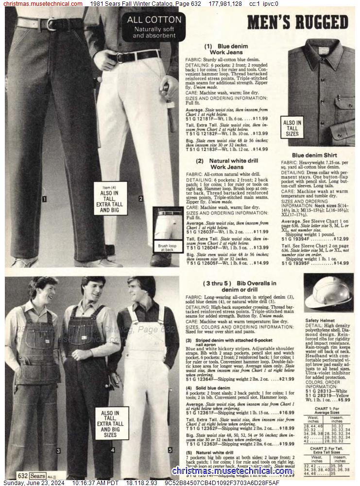 1981 Sears Fall Winter Catalog, Page 632