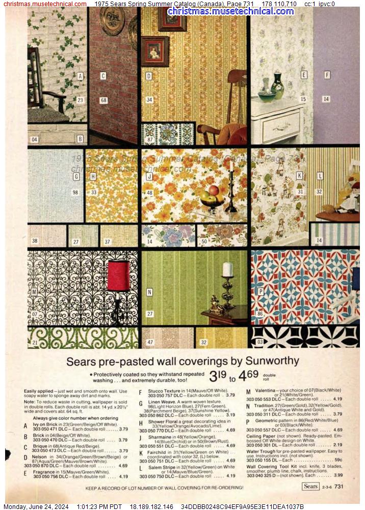 1975 Sears Spring Summer Catalog (Canada), Page 731
