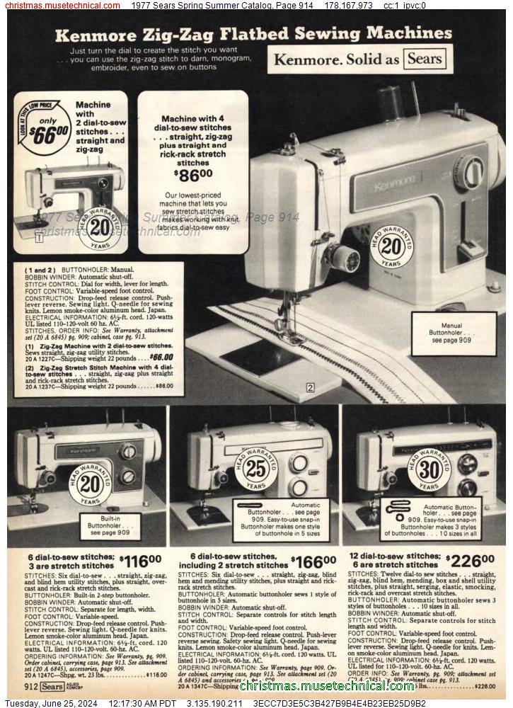 1977 Sears Spring Summer Catalog, Page 914