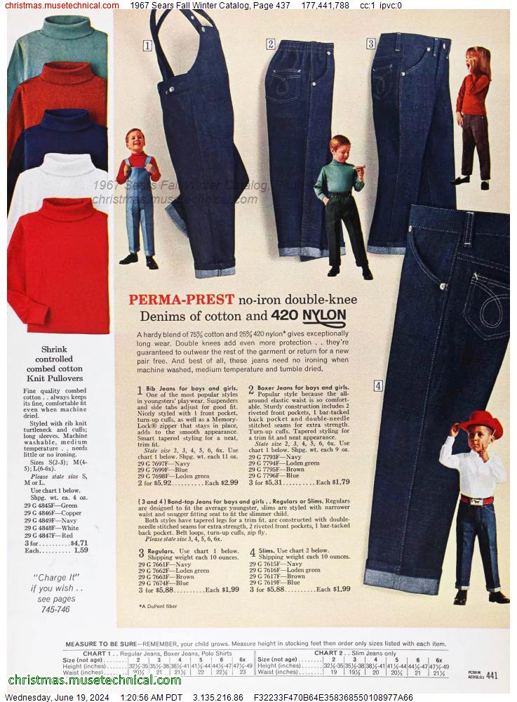 1967 Sears Fall Winter Catalog, Page 437