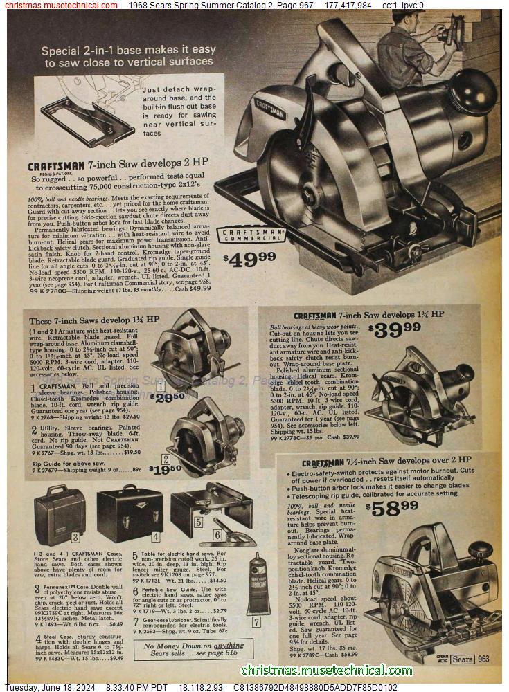 1968 Sears Spring Summer Catalog 2, Page 967