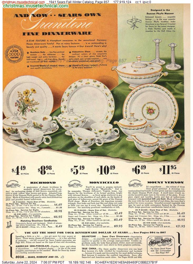 1941 Sears Fall Winter Catalog, Page 857