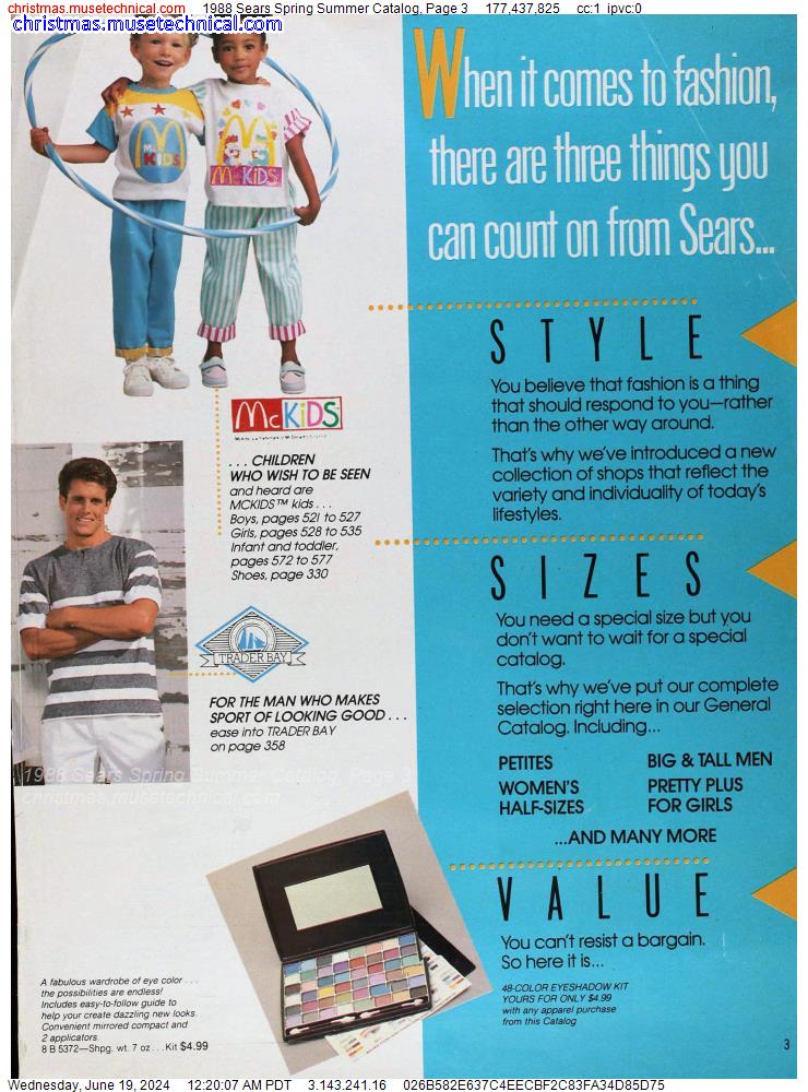 1988 Sears Spring Summer Catalog, Page 3