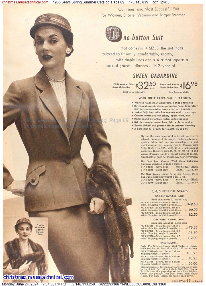 1955 Sears Spring Summer Catalog, Page 89