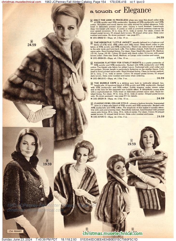 1963 JCPenney Fall Winter Catalog, Page 154
