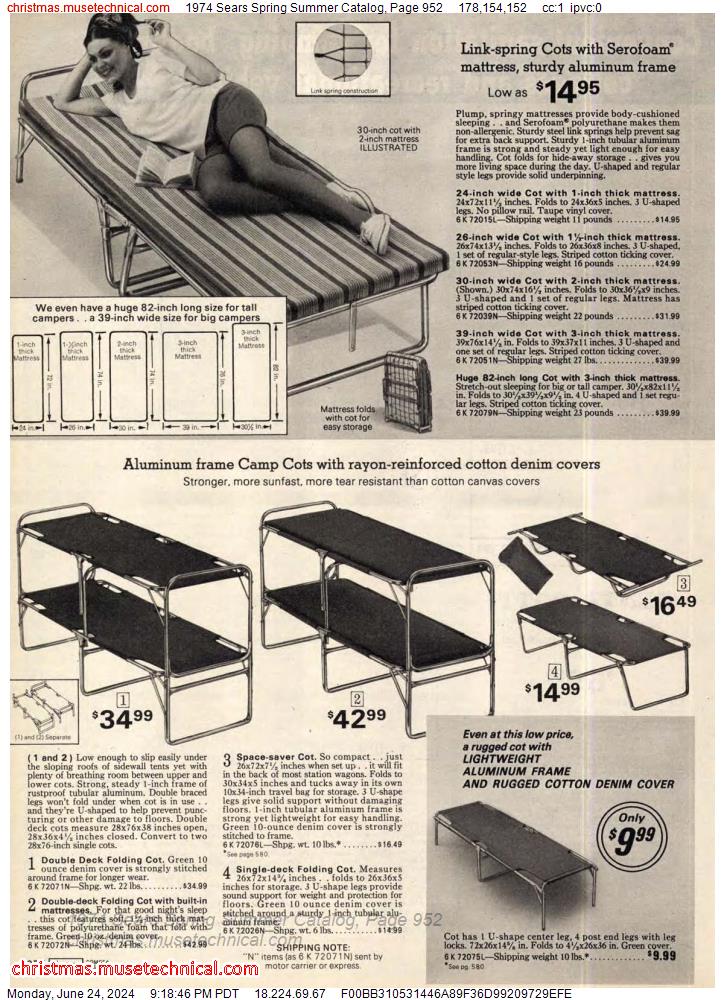 1974 Sears Spring Summer Catalog, Page 952