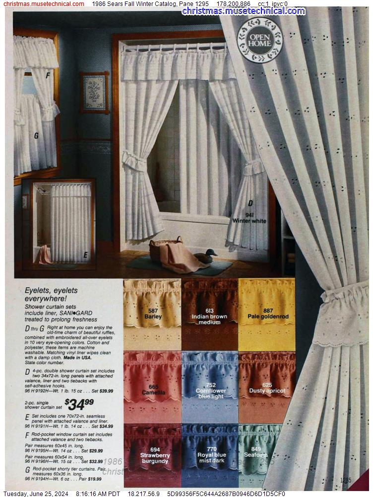 1986 Sears Fall Winter Catalog, Page 1295