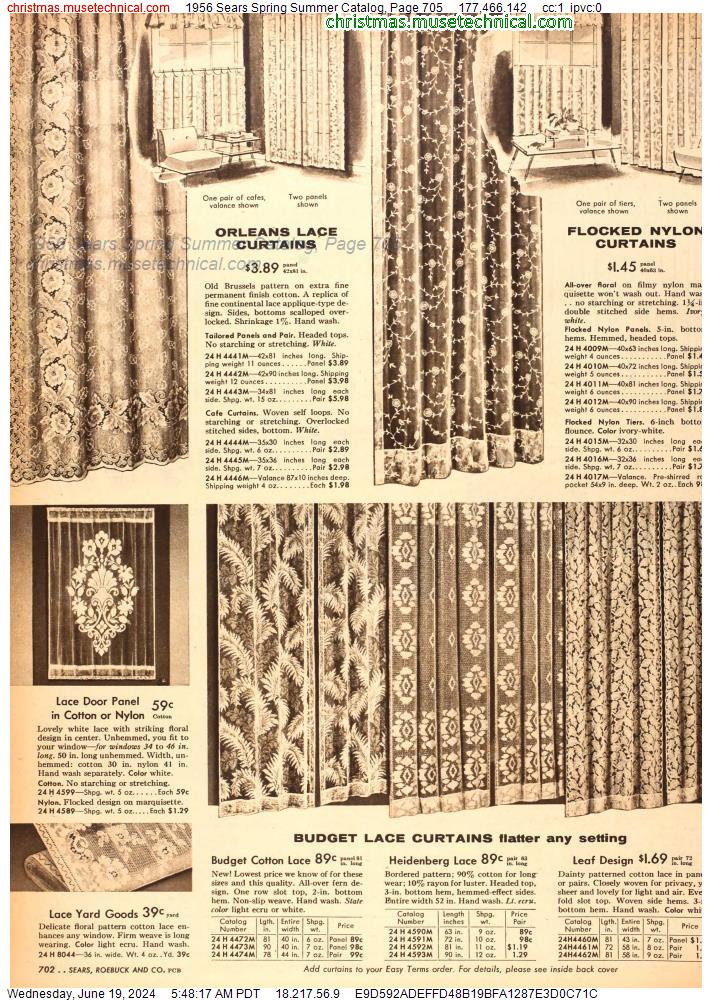 1956 Sears Spring Summer Catalog, Page 705