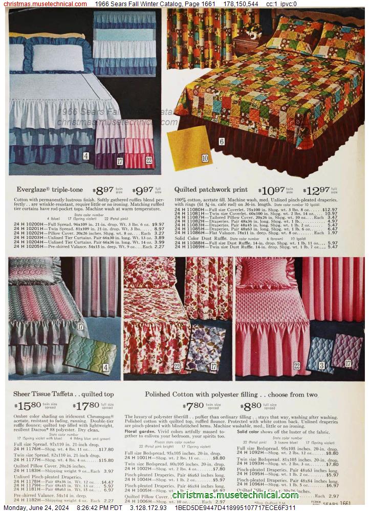 1966 Sears Fall Winter Catalog, Page 1661