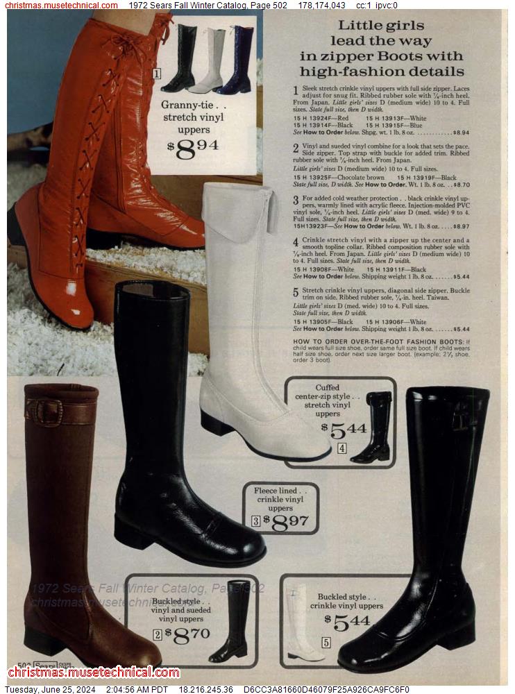 1972 Sears Fall Winter Catalog, Page 502