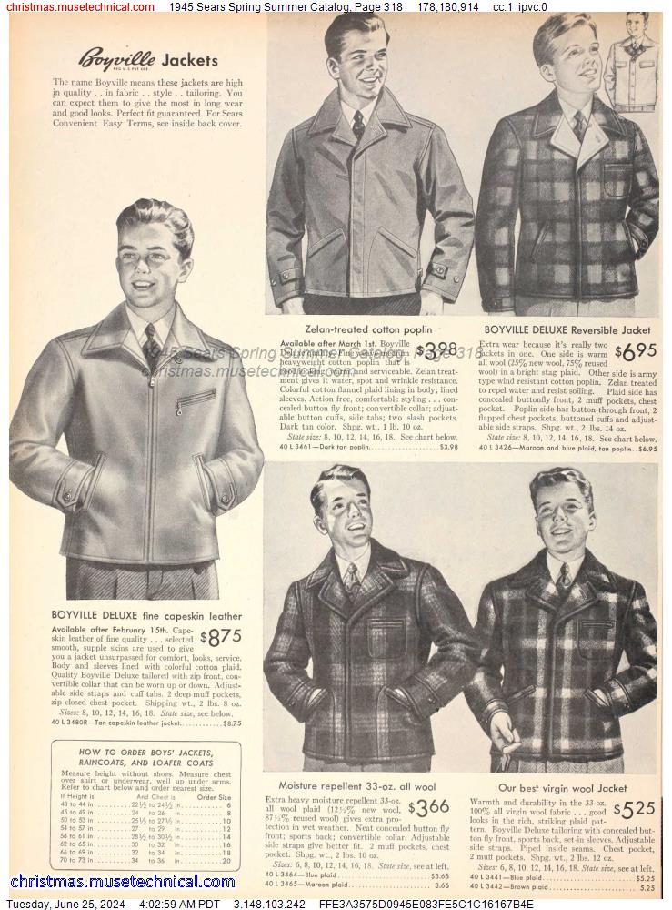 1945 Sears Spring Summer Catalog, Page 318