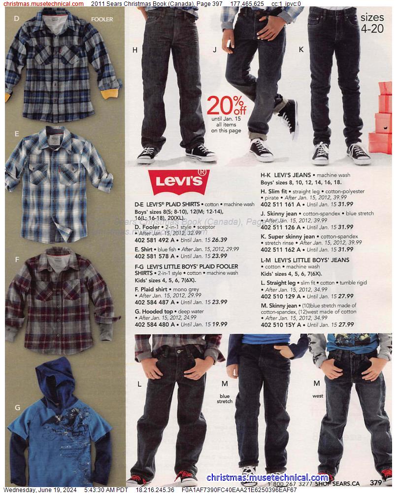 2011 Sears Christmas Book (Canada), Page 397