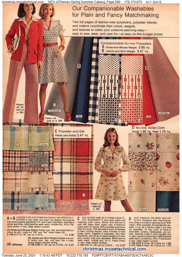 1974 JCPenney Spring Summer Catalog, Page 280