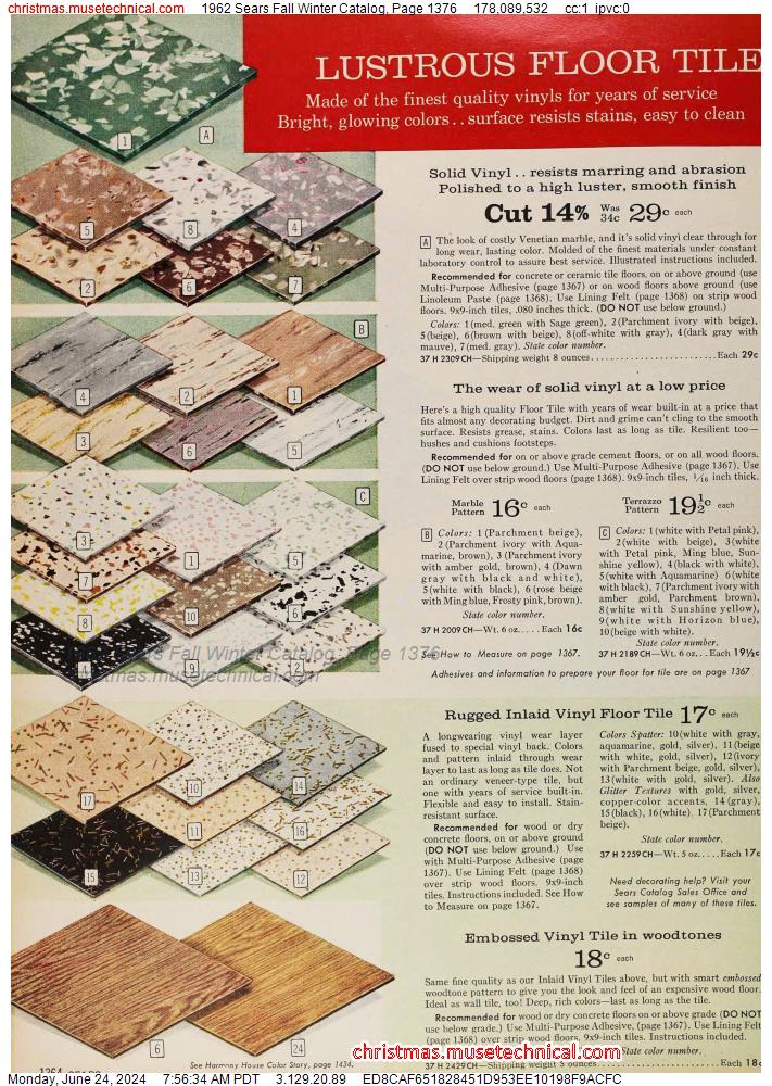 1962 Sears Fall Winter Catalog, Page 1376