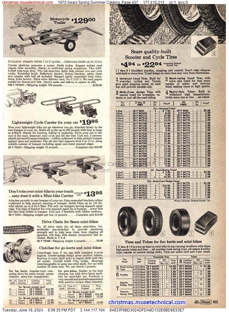 1970 Sears Spring Summer Catalog, Page 457