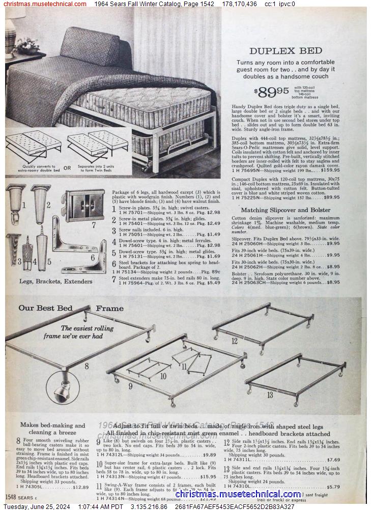 1964 Sears Fall Winter Catalog, Page 1542