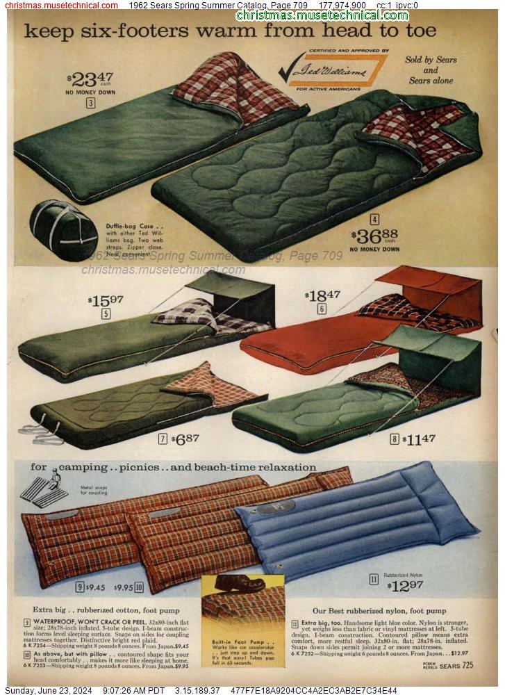 1962 Sears Spring Summer Catalog, Page 709